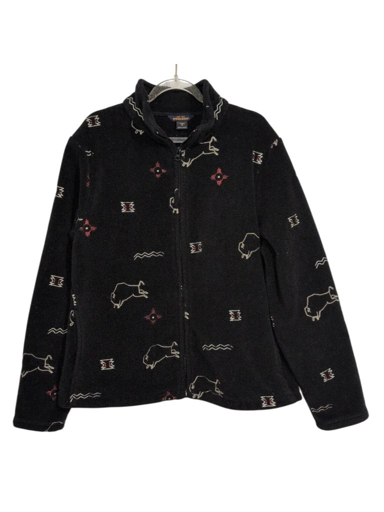 Woolrich Embroidered Buffalo Jacket Womens Size Medium Fleece Southwestern Vinta